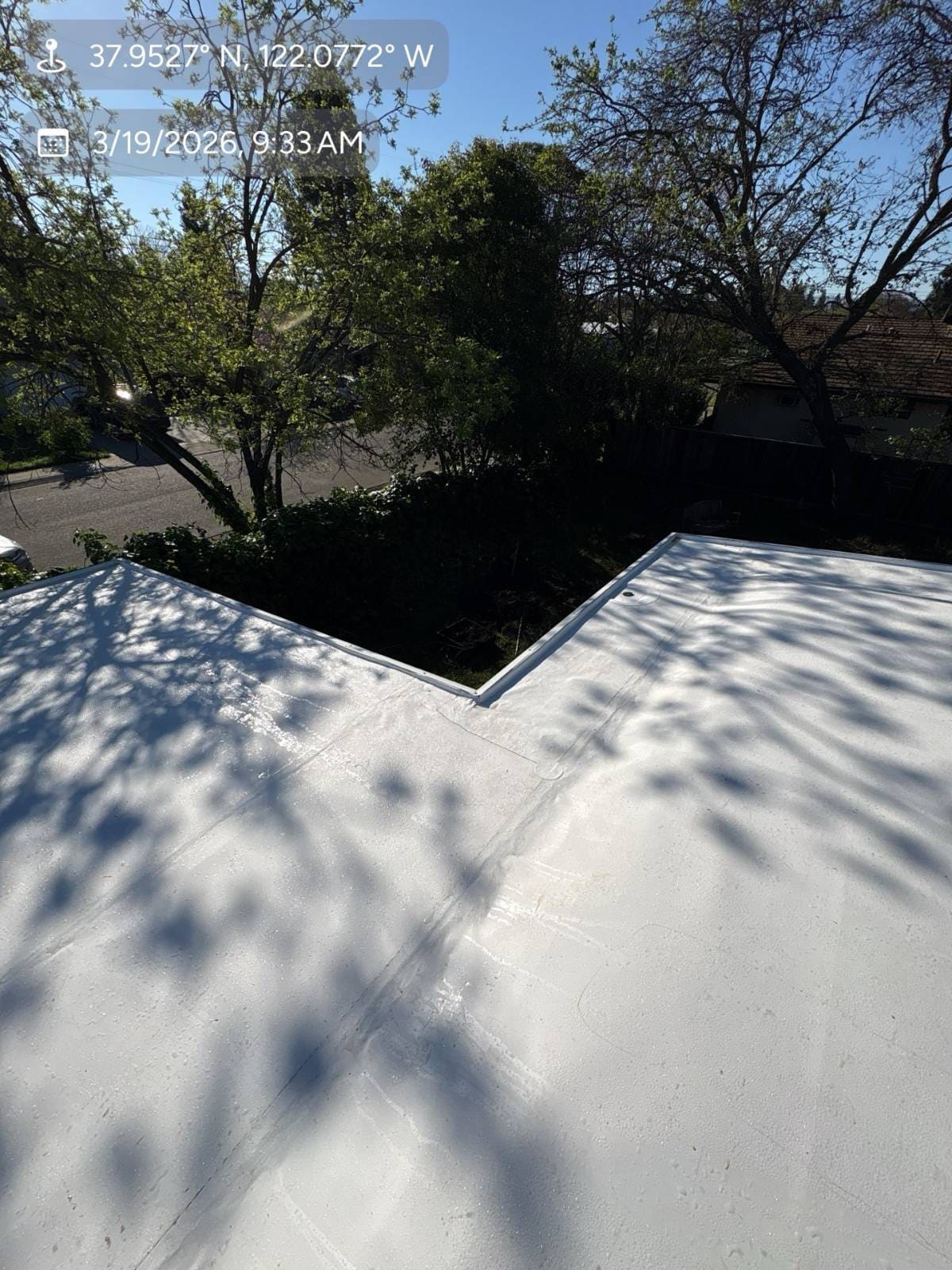 GAF EverGuard PVC in White — roof replacement, Pleasant Hill (photo 2)