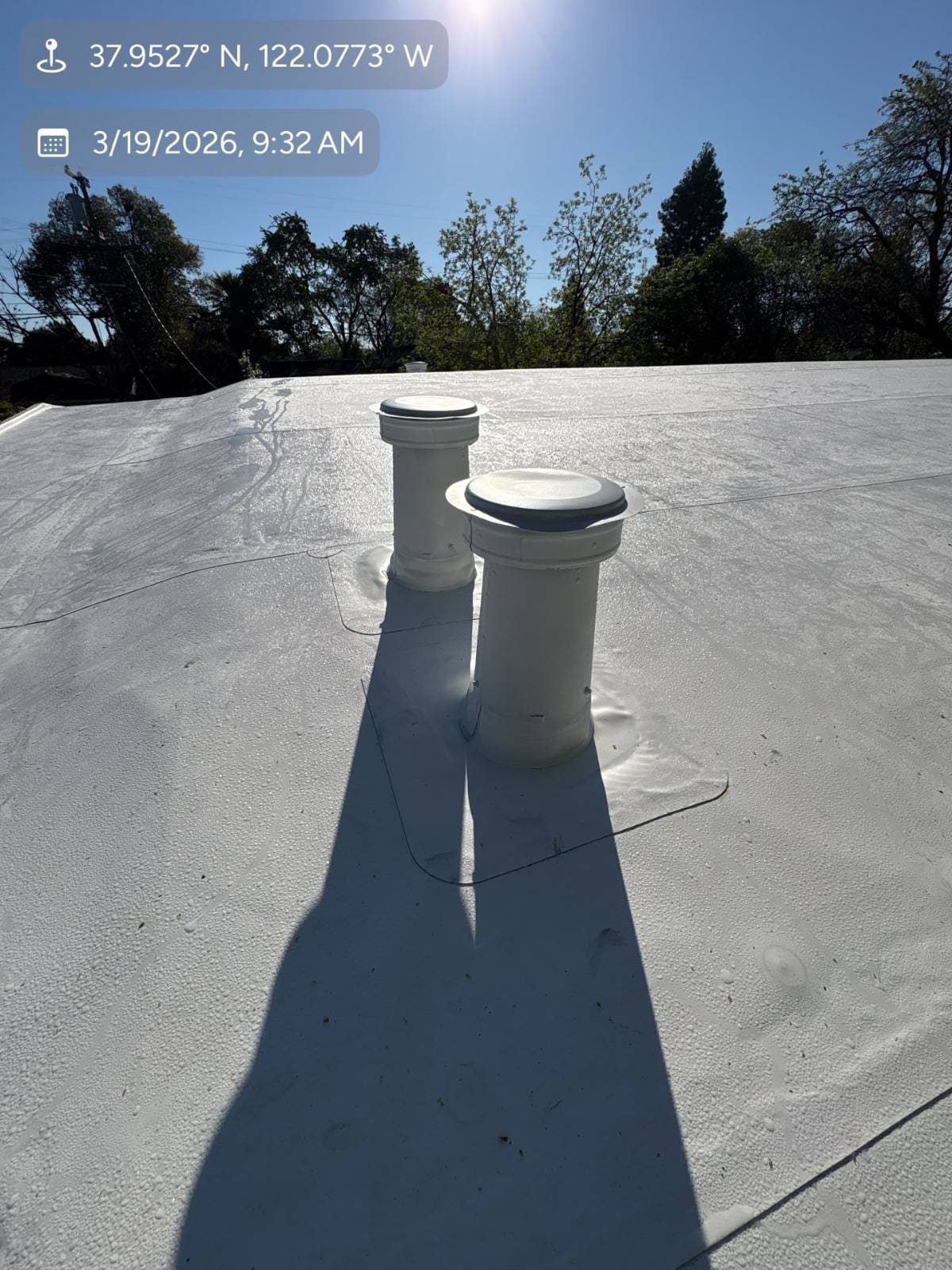 GAF EverGuard PVC in White — roof replacement, Pleasant Hill (photo 7)
