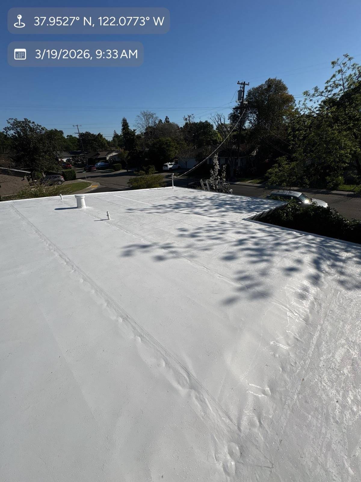 GAF EverGuard PVC in White — roof replacement, Pleasant Hill (photo 3)