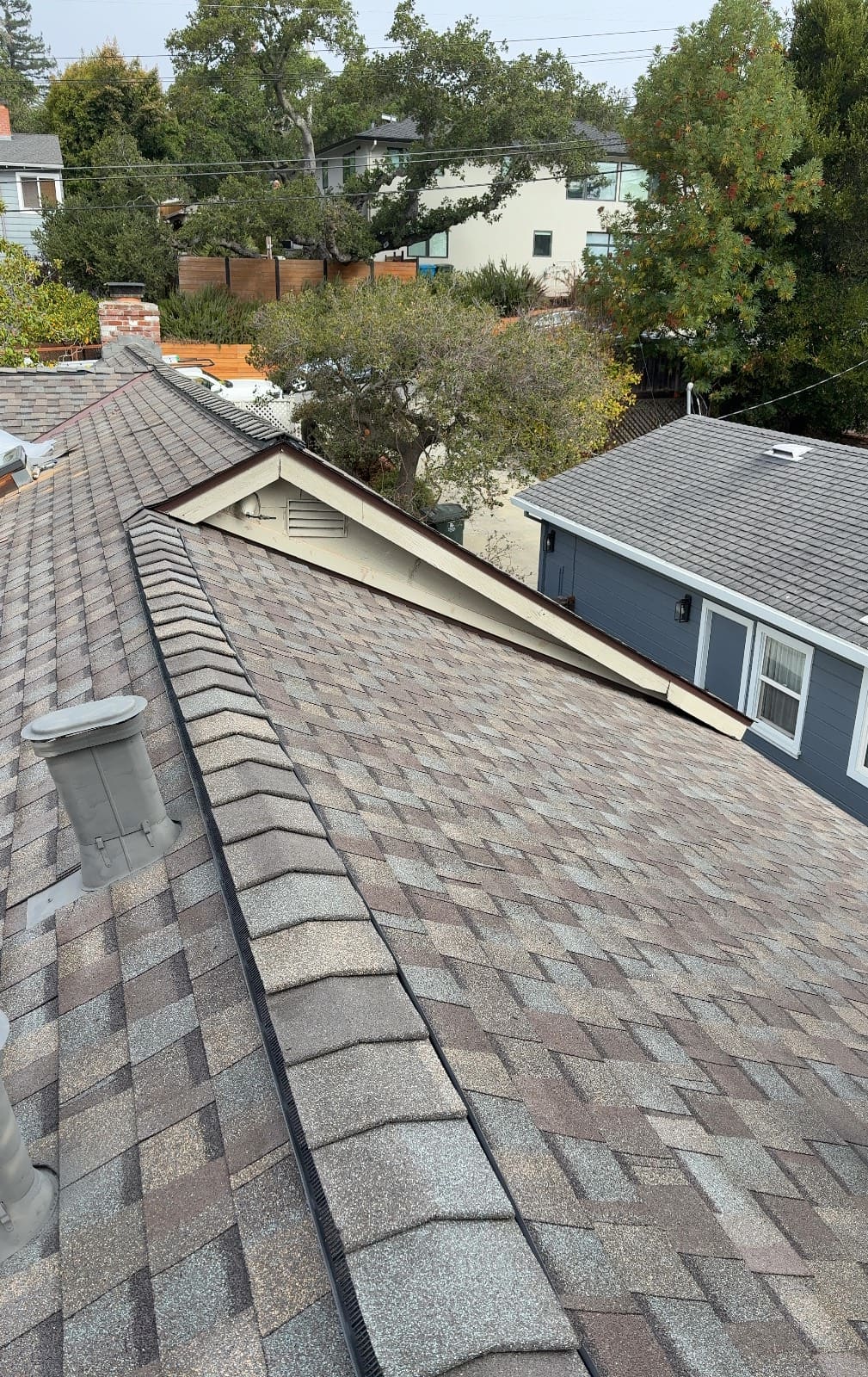 CertainTeed Landmark Pro Solaris in Max Def Weathered Wood — roof replacement & skylight installation, Belmont (photo 21)