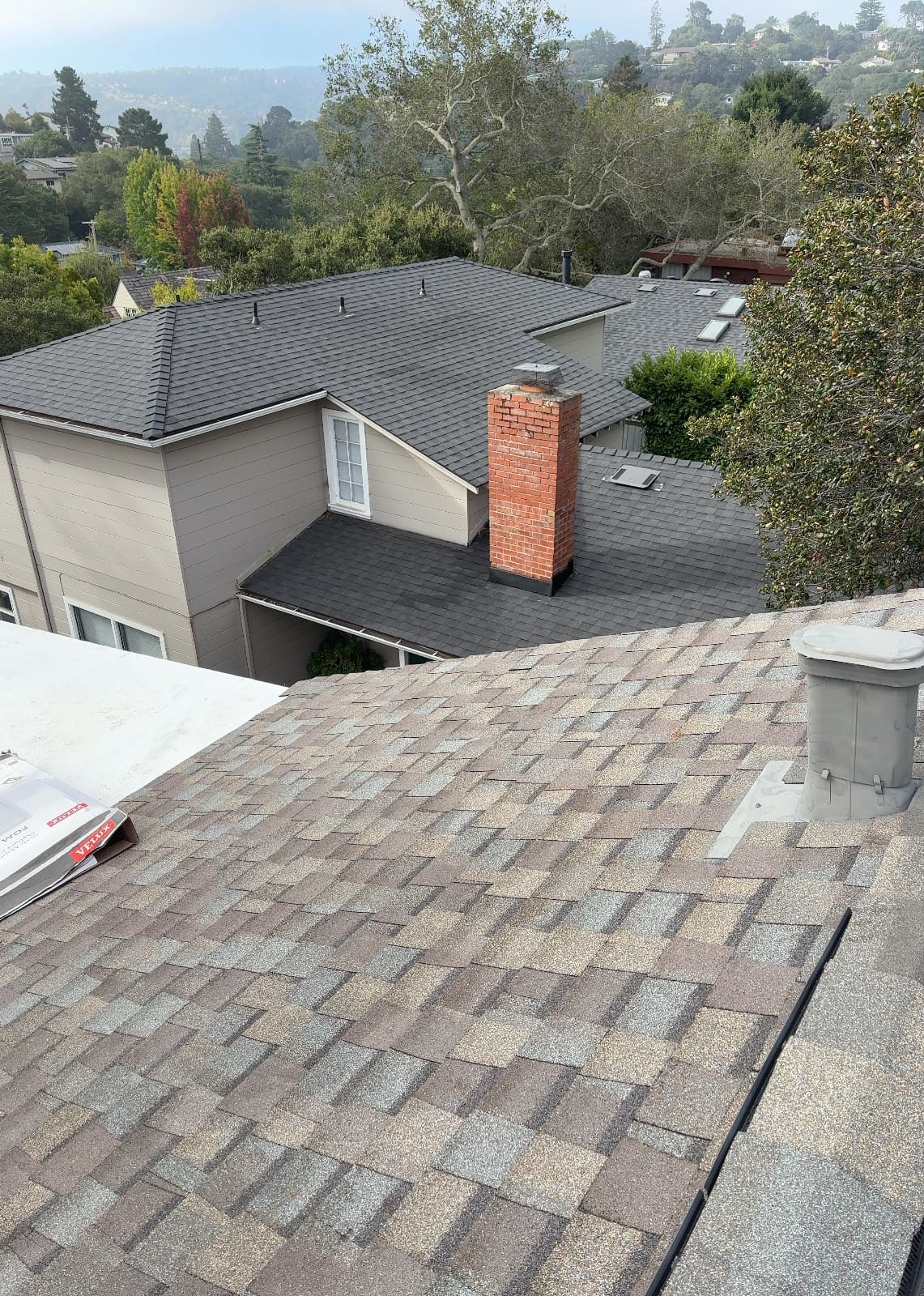 CertainTeed Landmark Pro Solaris in Max Def Weathered Wood — roof replacement & skylight installation, Belmont (photo 24)