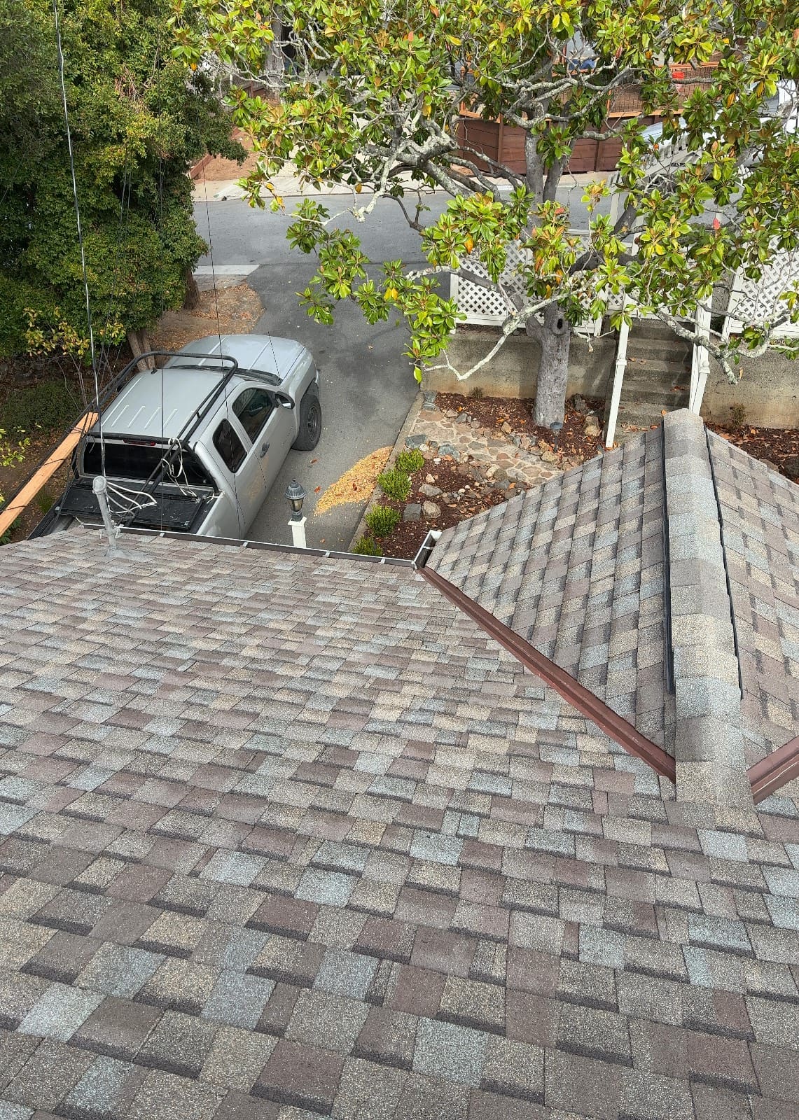 CertainTeed Landmark Pro Solaris in Max Def Weathered Wood — roof replacement & skylight installation, Belmont (photo 15)